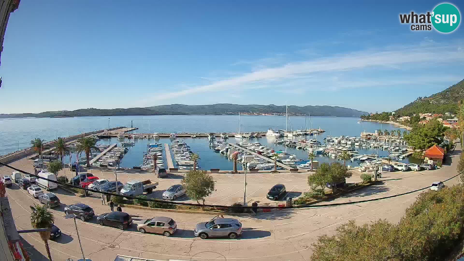 Webcam Orebić Uferpromenade – Fähre nach Korčula Live