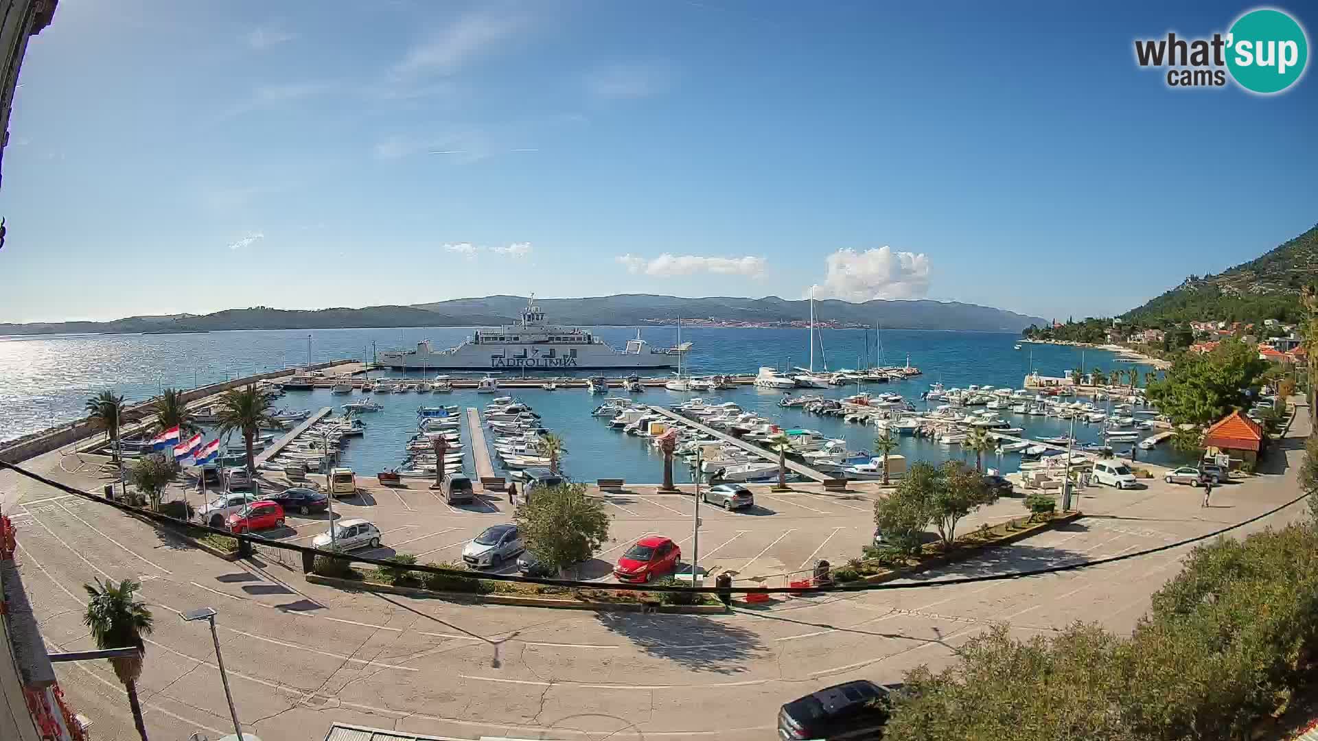 Webcam Orebić Riva – Ferry vers Korčula en direct