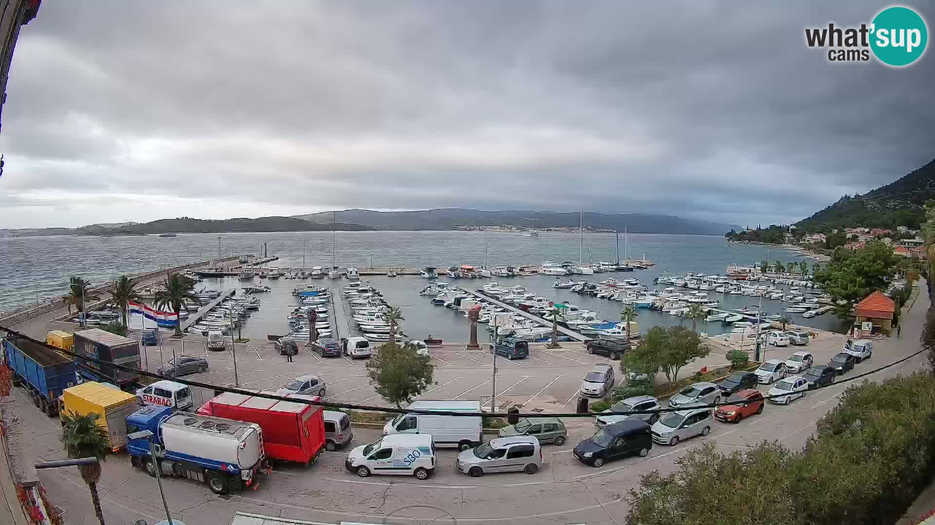 Webcam Orebić Uferpromenade – Fähre nach Korčula Live
