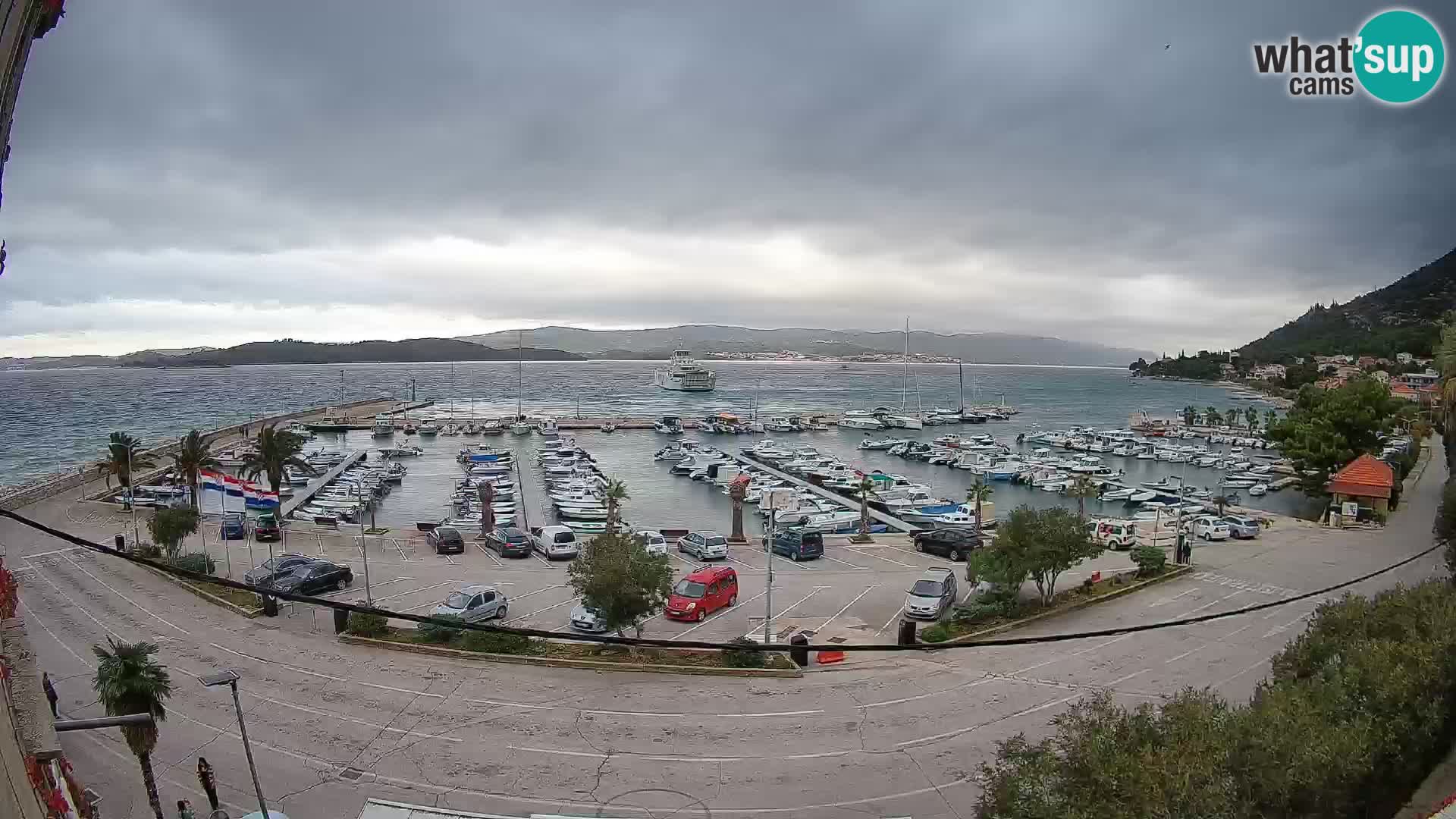 Webcam Orebić Uferpromenade – Fähre nach Korčula Live