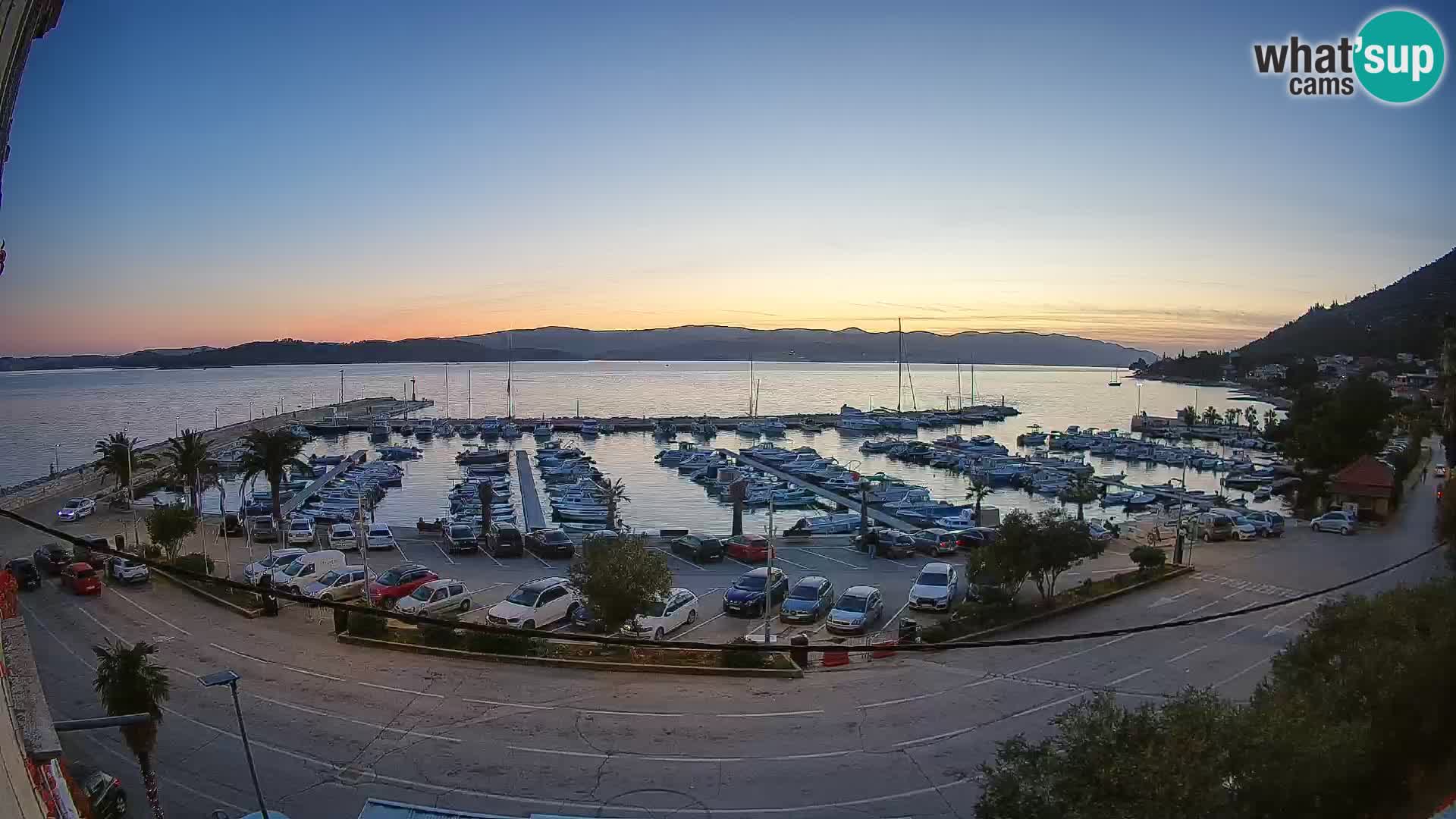 Webcam Orebić Riva – Ferry a Korčula en vivo