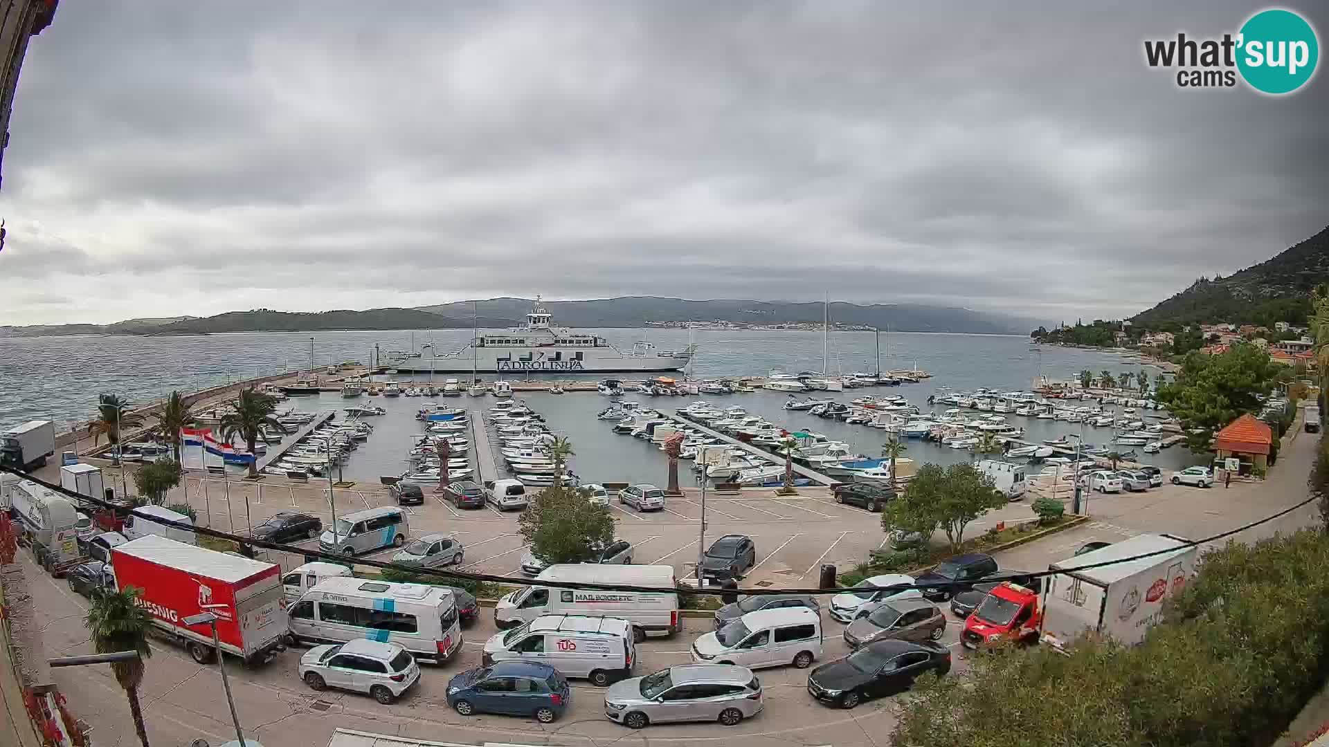Webcam Orebić Riva – Ferry vers Korčula en direct