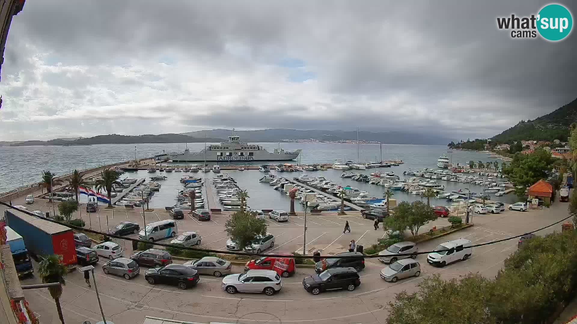 Webcam Orebić Riva – Ferry a Korčula en vivo