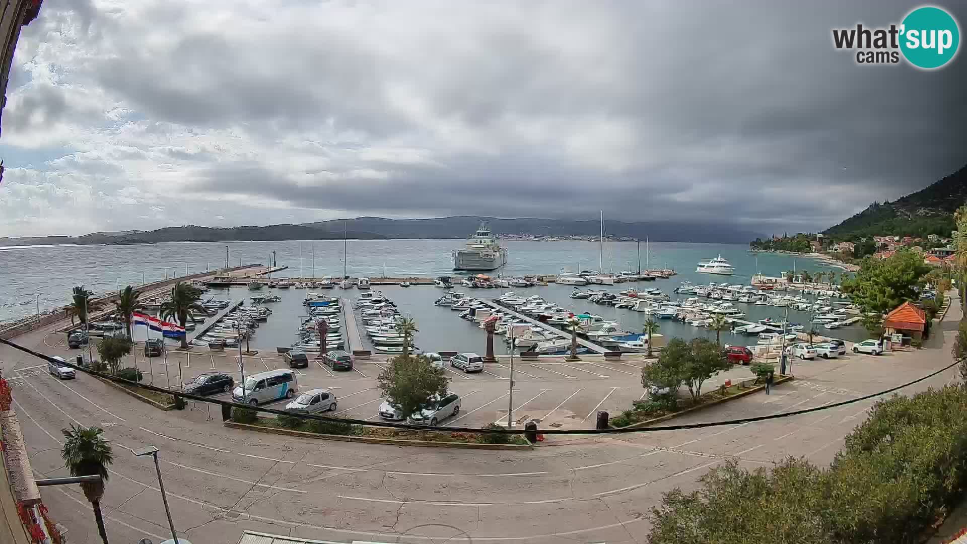Webcam Orebić Uferpromenade – Fähre nach Korčula Live