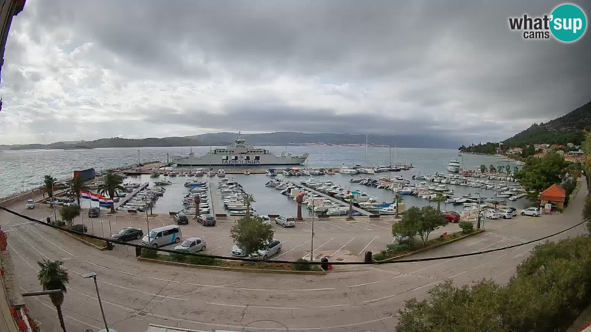 Webcam Orebić Uferpromenade – Fähre nach Korčula Live