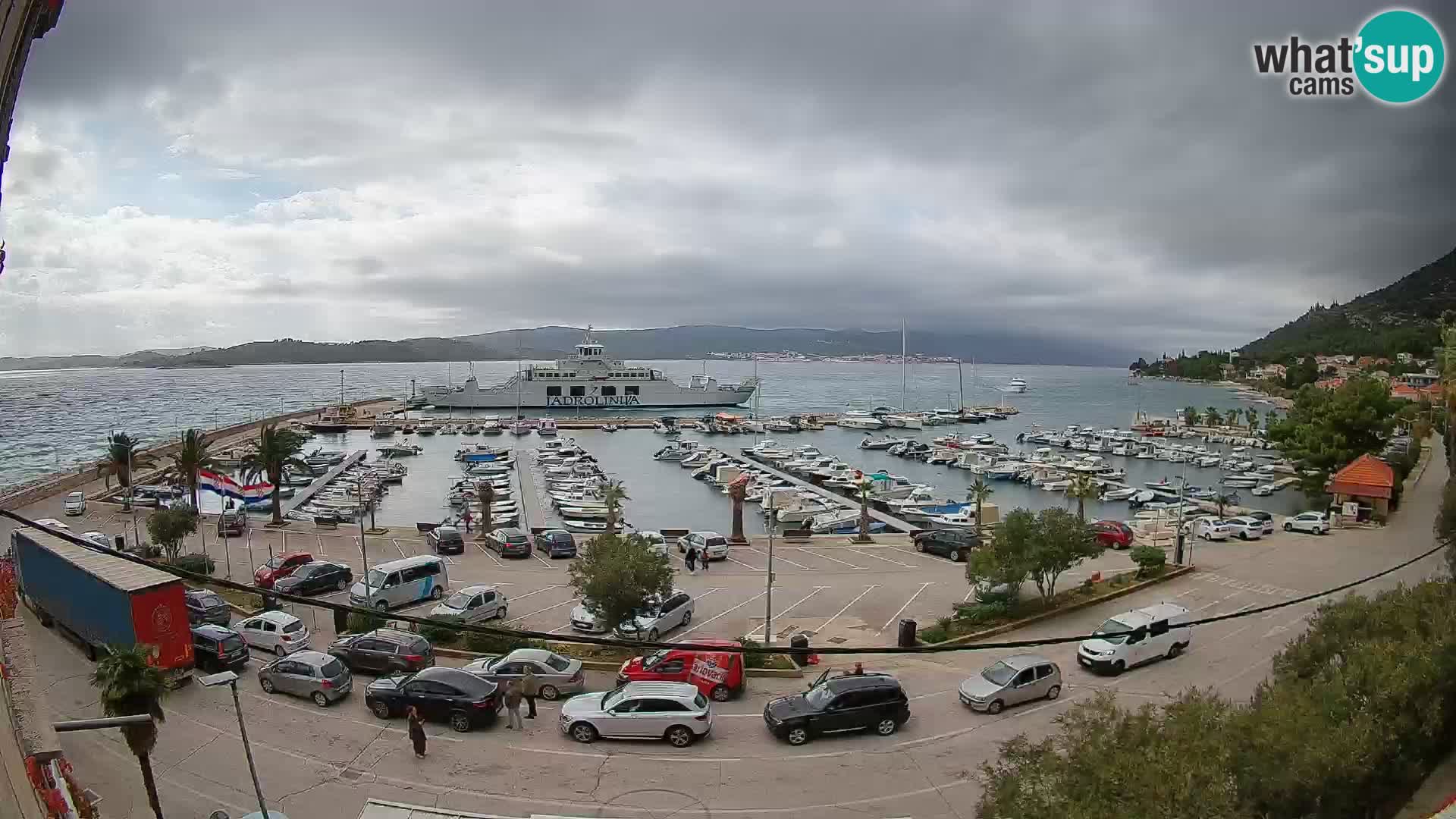 Webcam Orebić Riva – Ferry vers Korčula en direct
