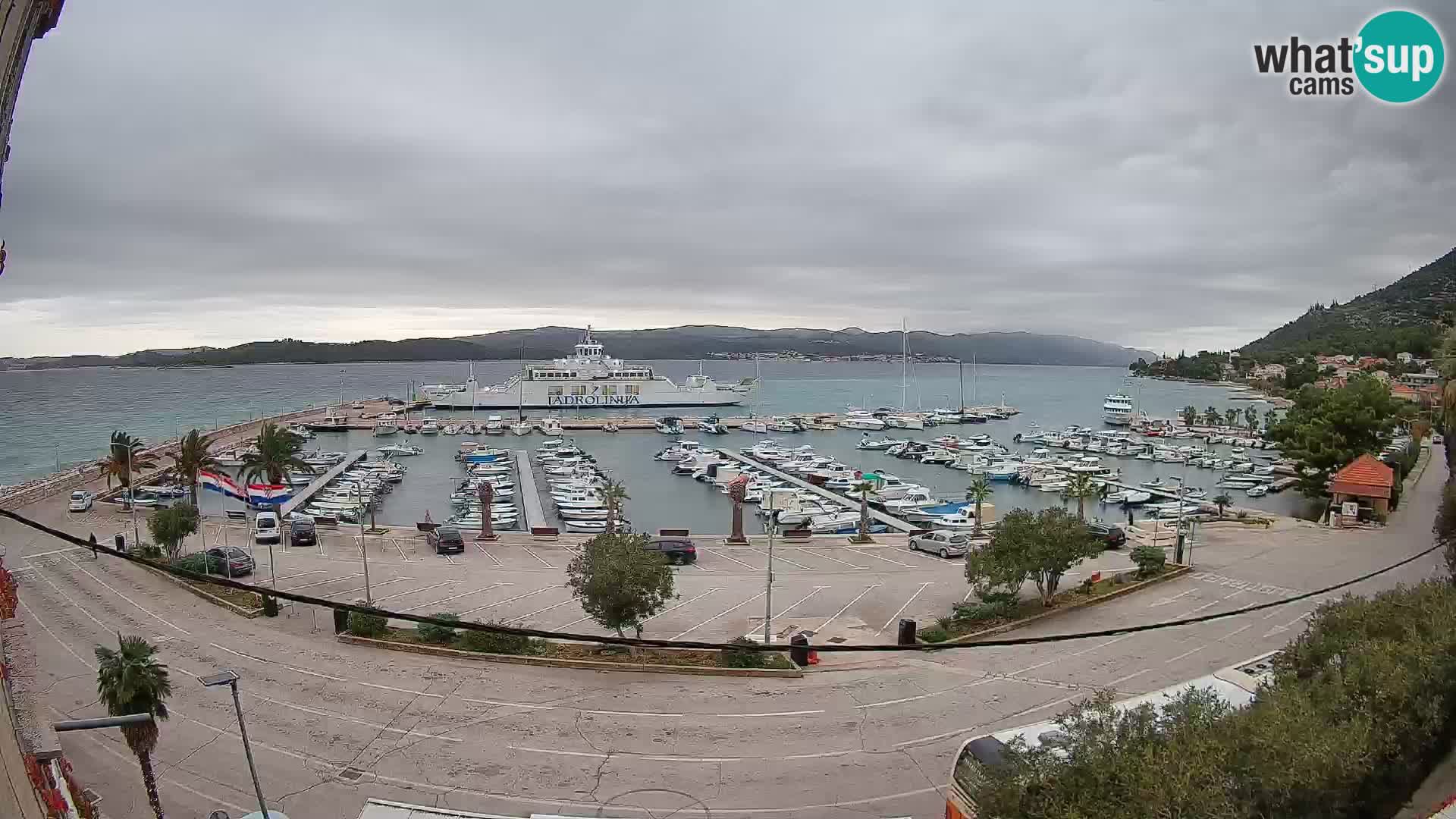 Webcam Orebić Riva – Ferry to Korčula Live