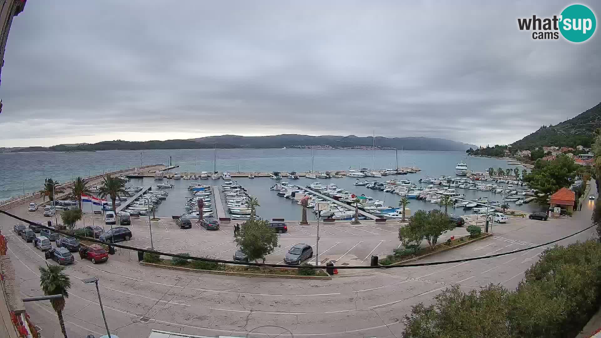 Spletna kamera Orebić Riva – Trajekt za Korčulo v živo