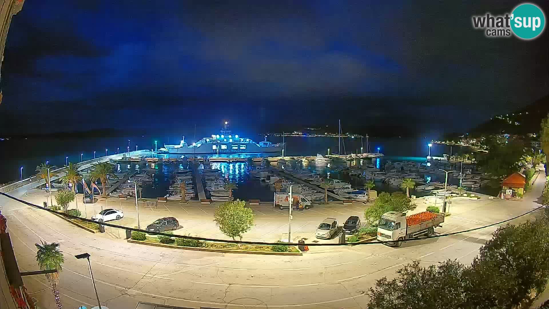 Webcam Orebić Riva – Ferry to Korčula Live