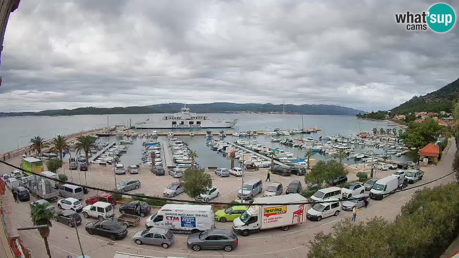 Webcam Orebić Riva – Ferry vers Korčula en direct