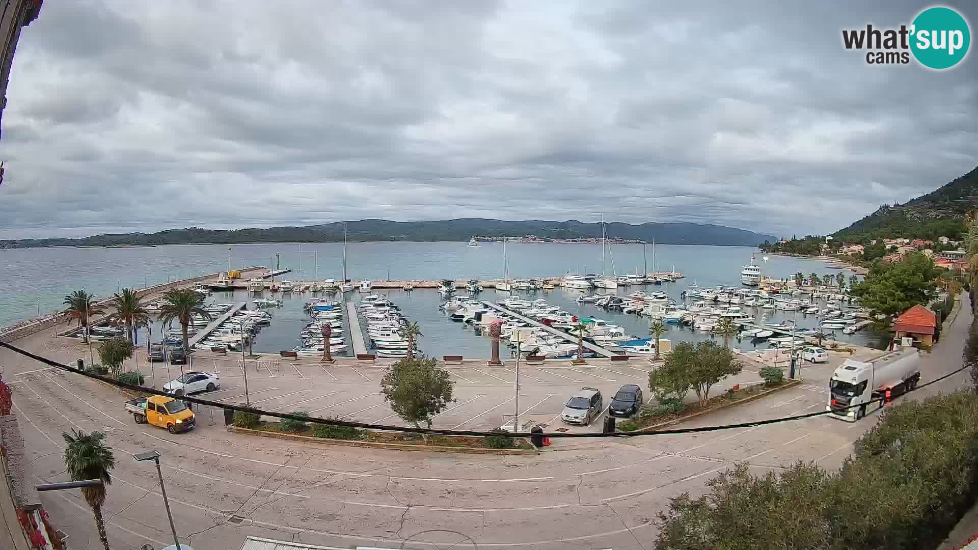 Spletna kamera Orebić Riva – Trajekt za Korčulo v živo