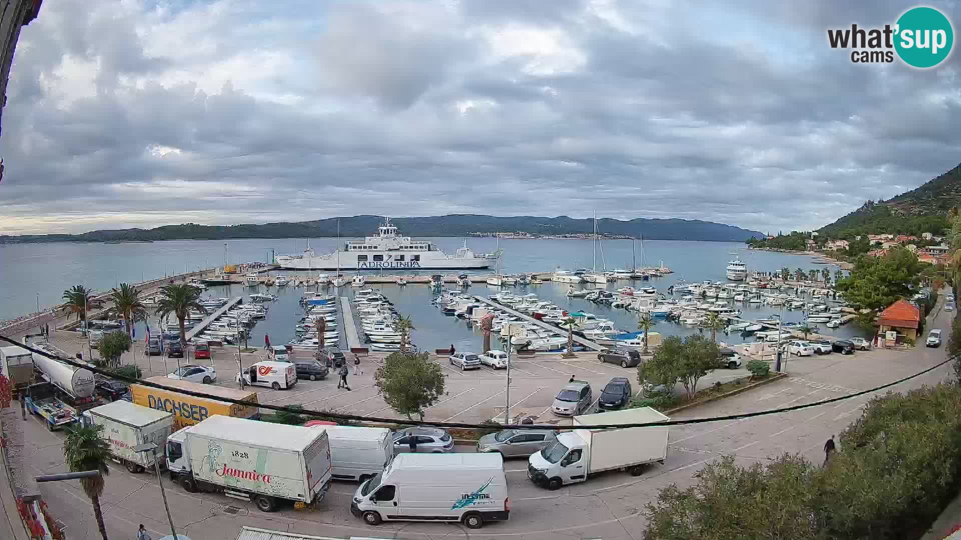 Webcam Orebić Riva – Ferry to Korčula Live