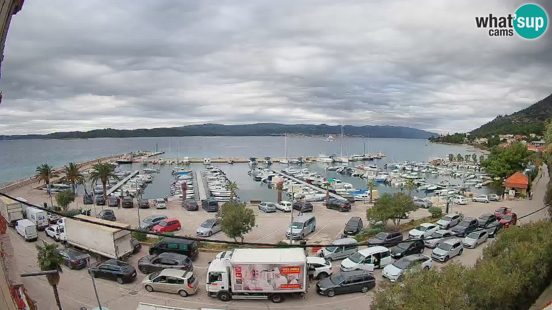 Webcam Orebić Uferpromenade – Fähre nach Korčula Live