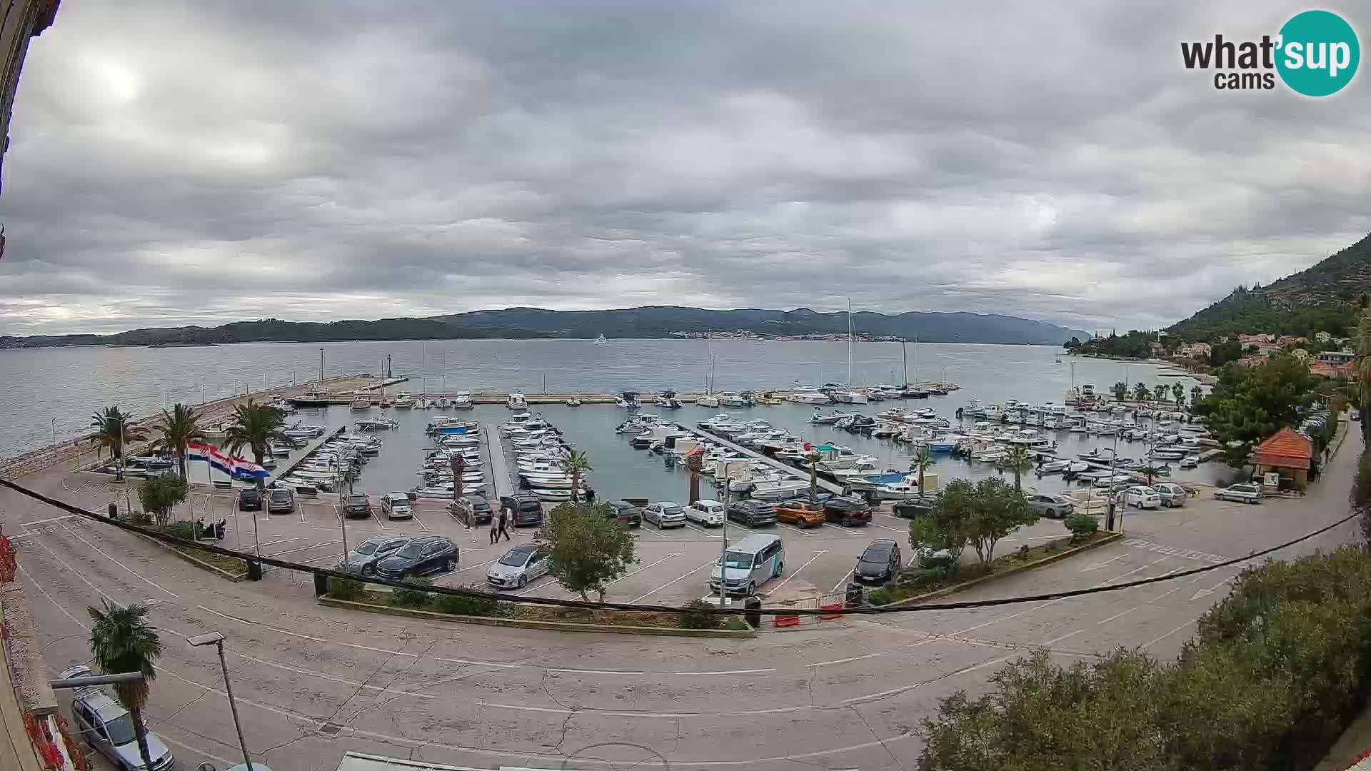 Spletna kamera Orebić Riva – Trajekt za Korčulo v živo