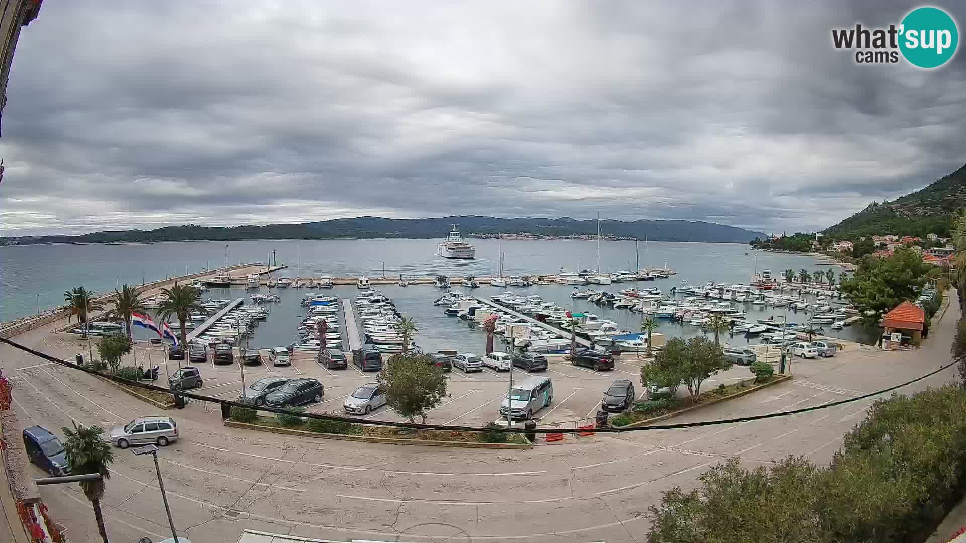 Web kamera Orebić Riva – Trajekt za Korčulu uživo