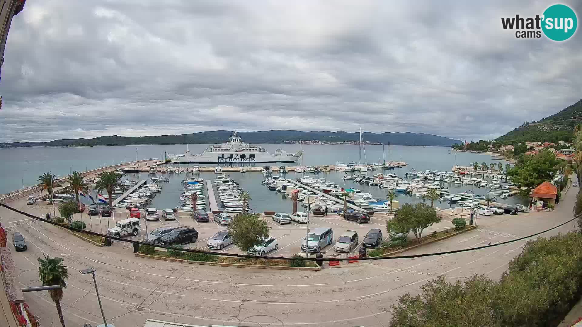 Web kamera Orebić Riva – Trajekt za Korčulu uživo