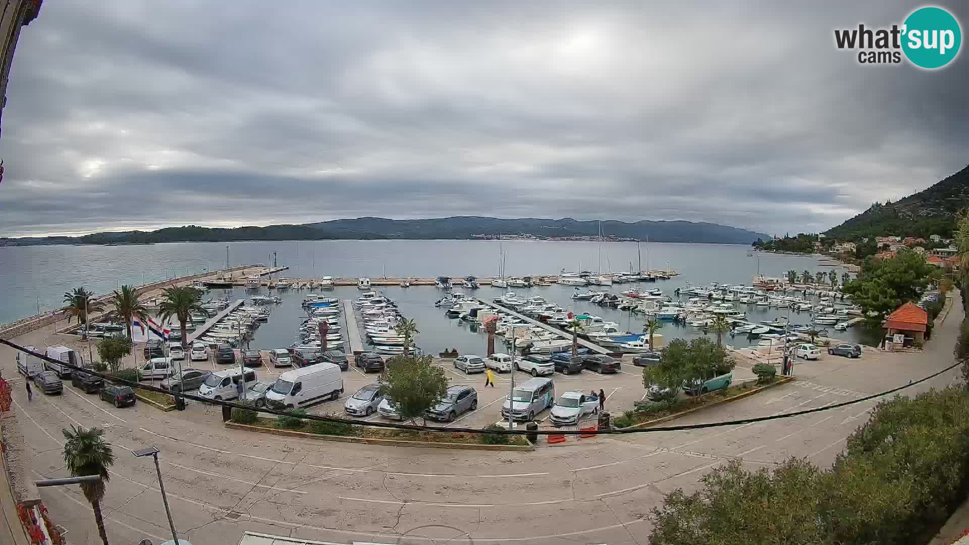 Webcam Orebić Riva – Ferry a Korčula en vivo