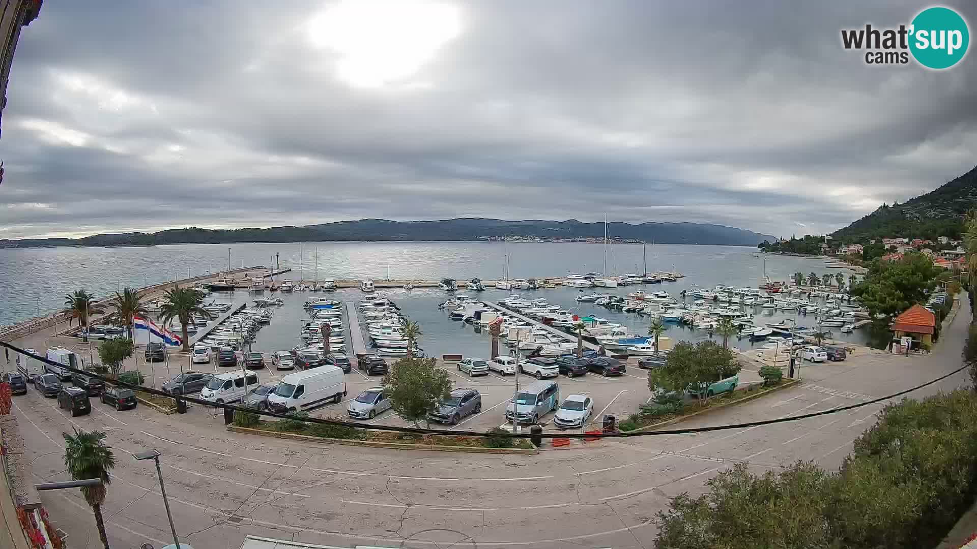 Spletna kamera Orebić Riva – Trajekt za Korčulo v živo