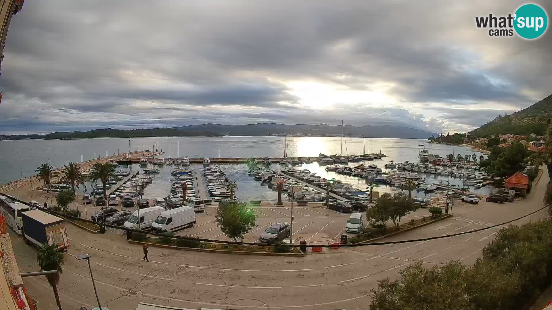 Webcam Orebić Uferpromenade – Fähre nach Korčula Live