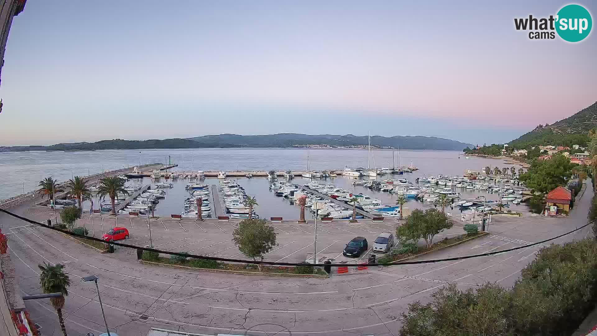 Spletna kamera Orebić Riva – Trajekt za Korčulo v živo