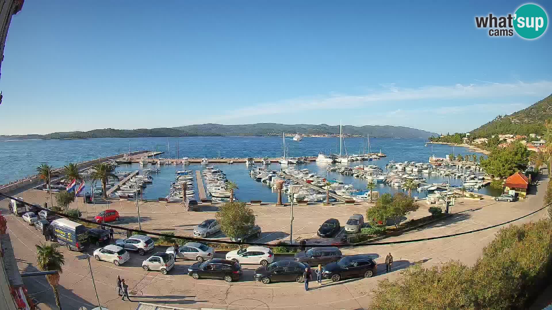 Spletna kamera Orebić Riva – Trajekt za Korčulo v živo