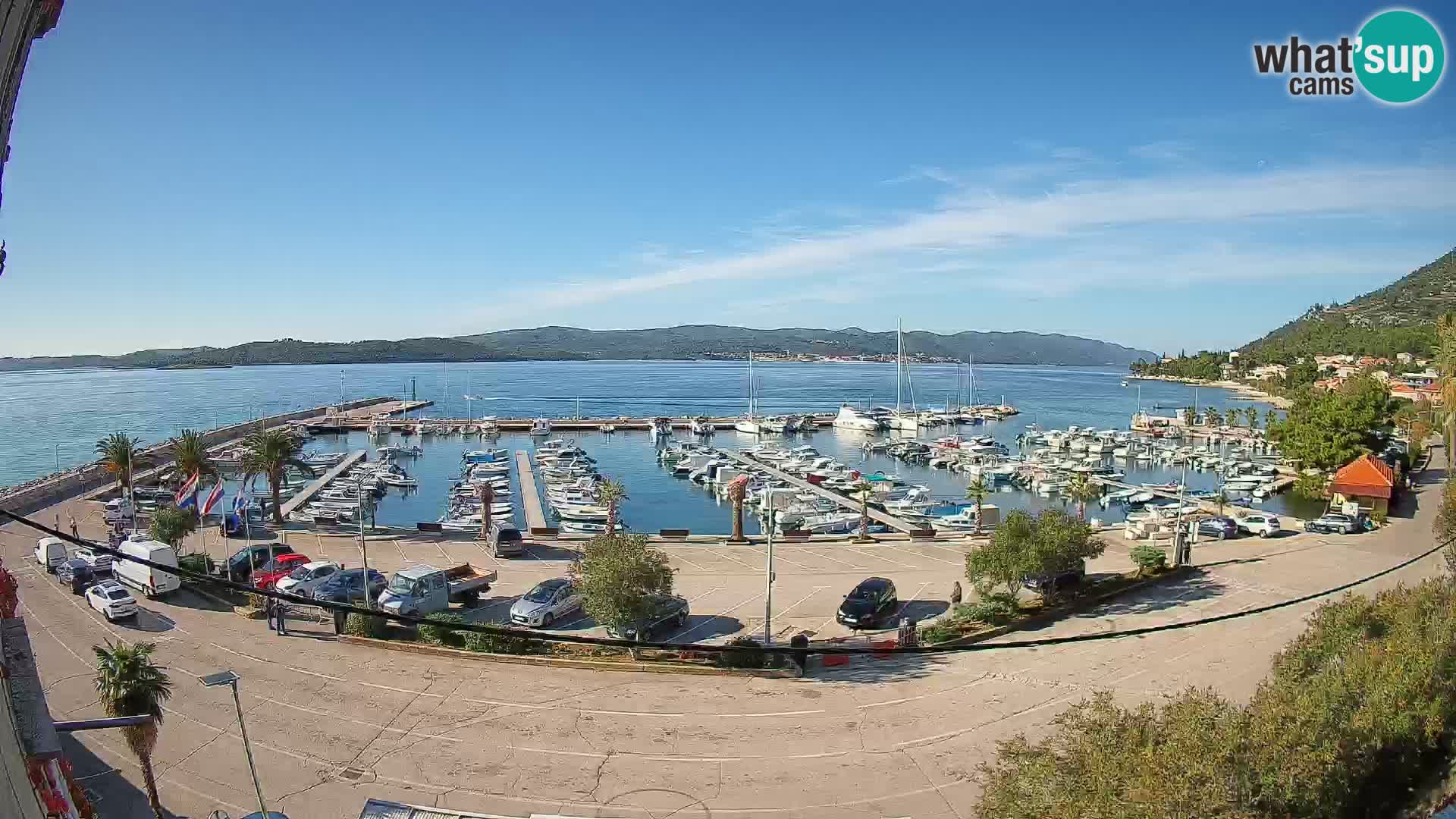 Spletna kamera Orebić Riva – Trajekt za Korčulo v živo