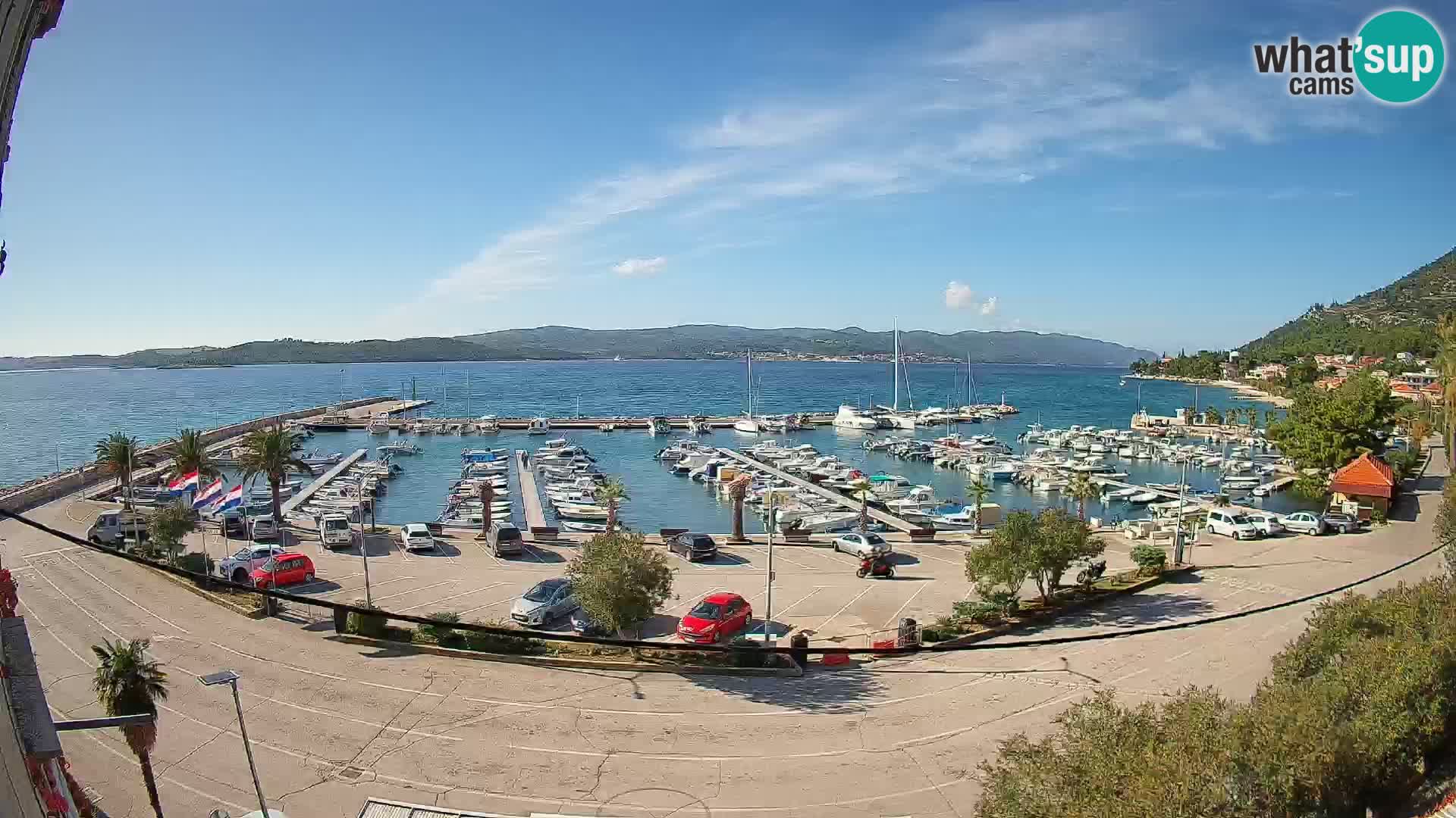 Spletna kamera Orebić Riva – Trajekt za Korčulo v živo