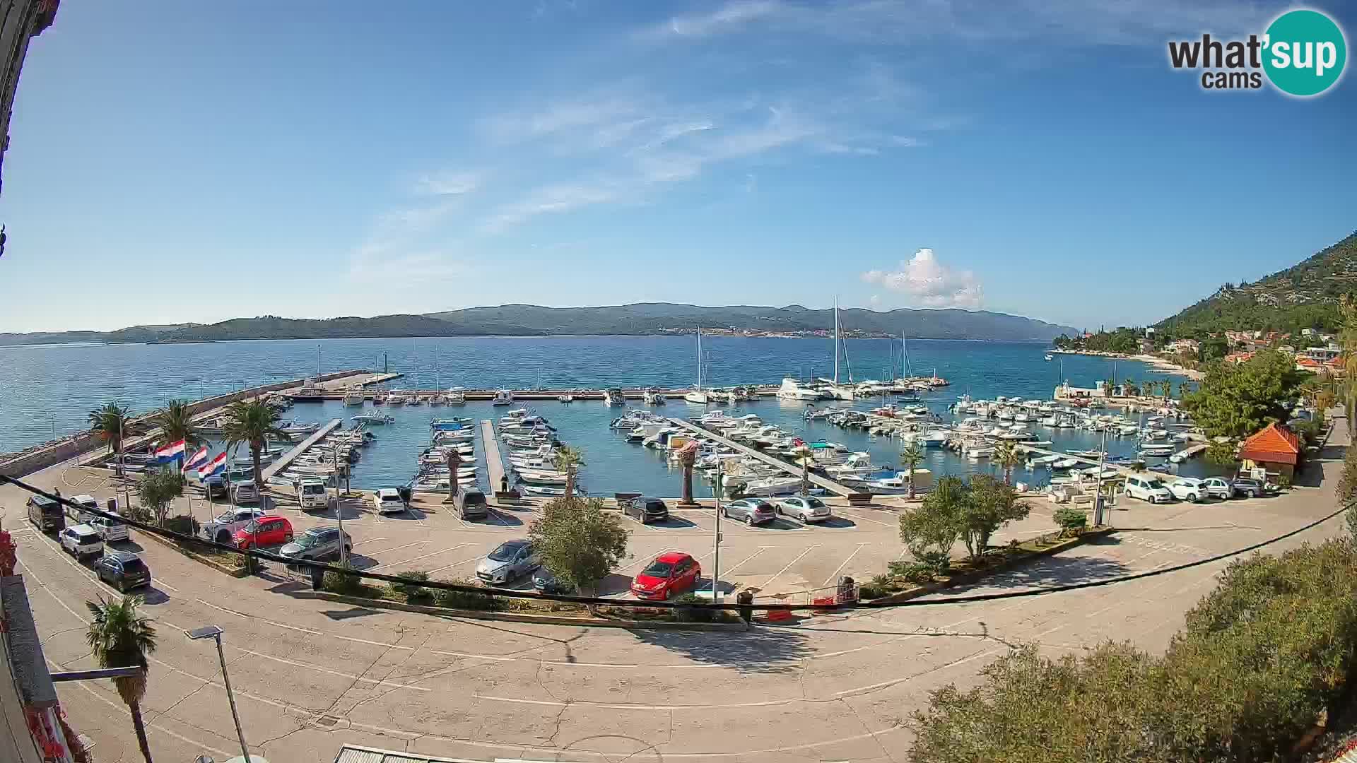 Webcam Orebić Uferpromenade – Fähre nach Korčula Live