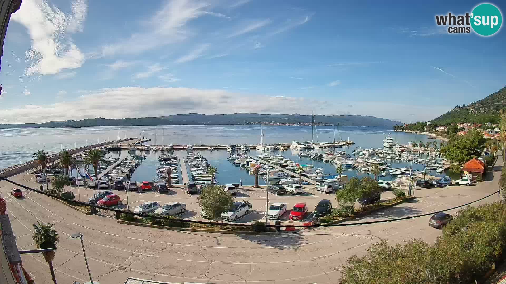 Webcam Orebić Uferpromenade – Fähre nach Korčula Live