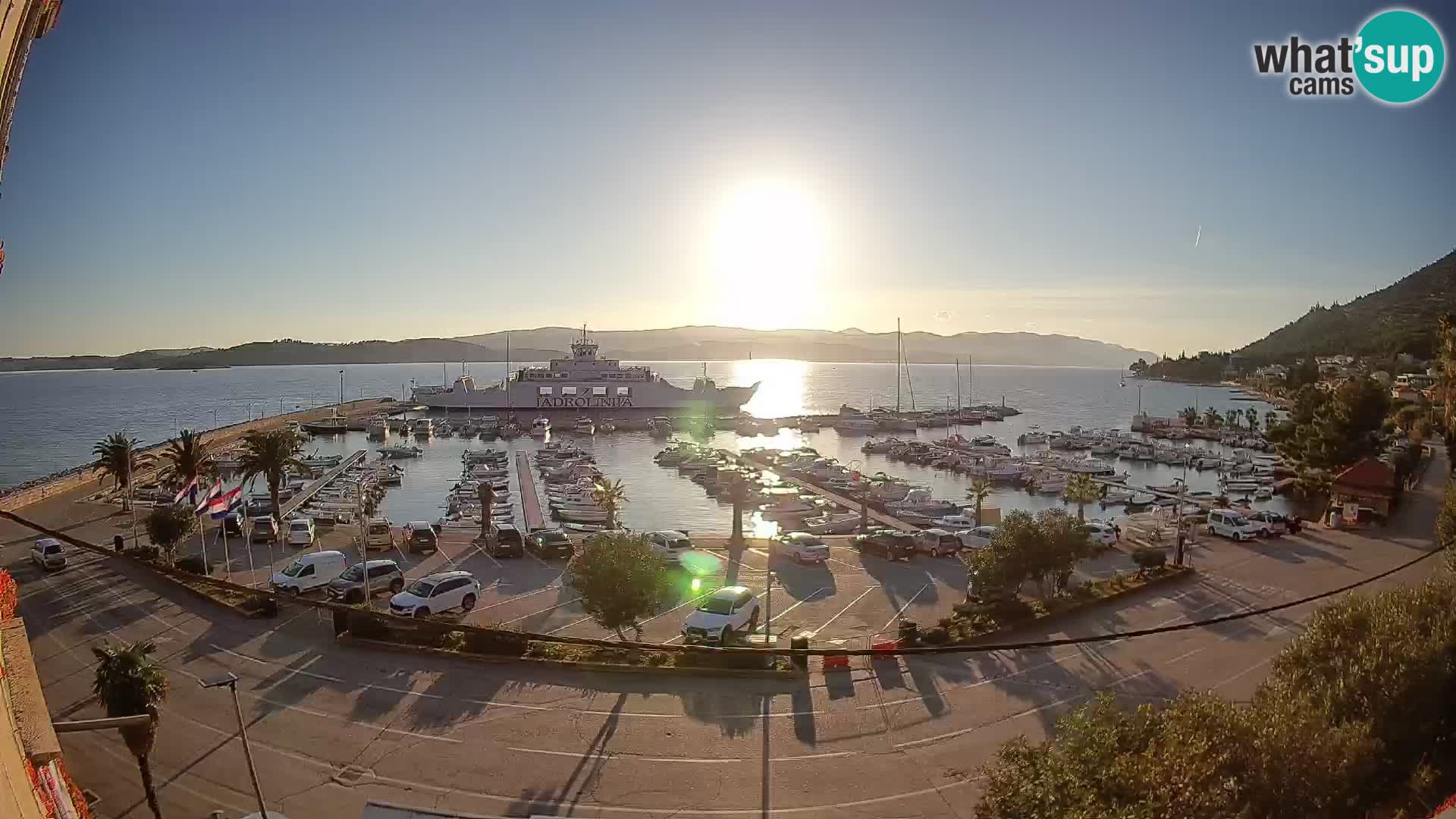 Webcam Orebić Riva – Ferry to Korčula Live