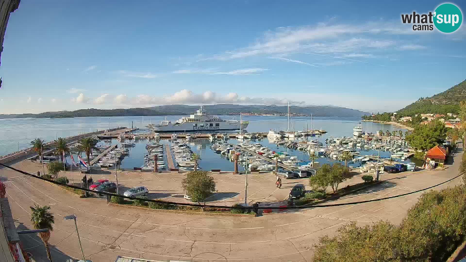 Webcam Orebić Riva – Ferry vers Korčula en direct