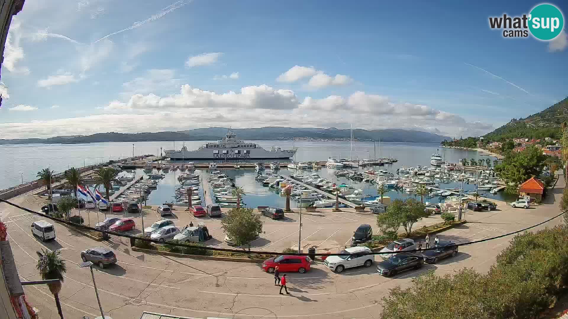 Web kamera Orebić Riva – Trajekt za Korčulu uživo