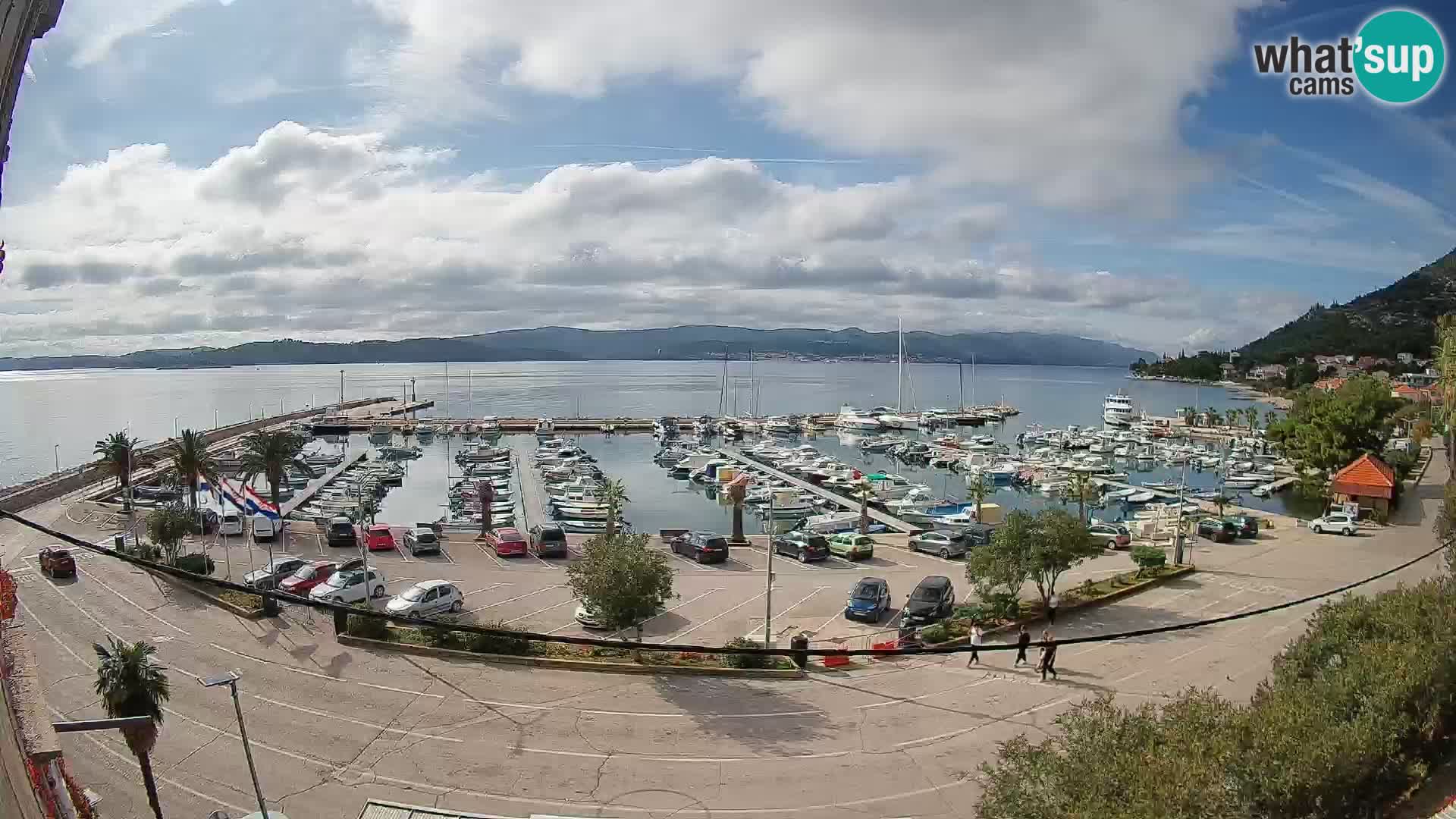 Spletna kamera Orebić Riva – Trajekt za Korčulo v živo