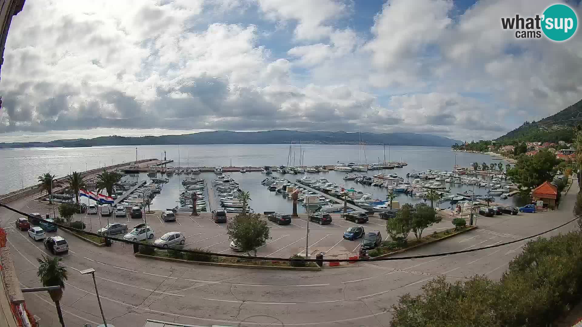 Webcam Orebić Uferpromenade – Fähre nach Korčula Live
