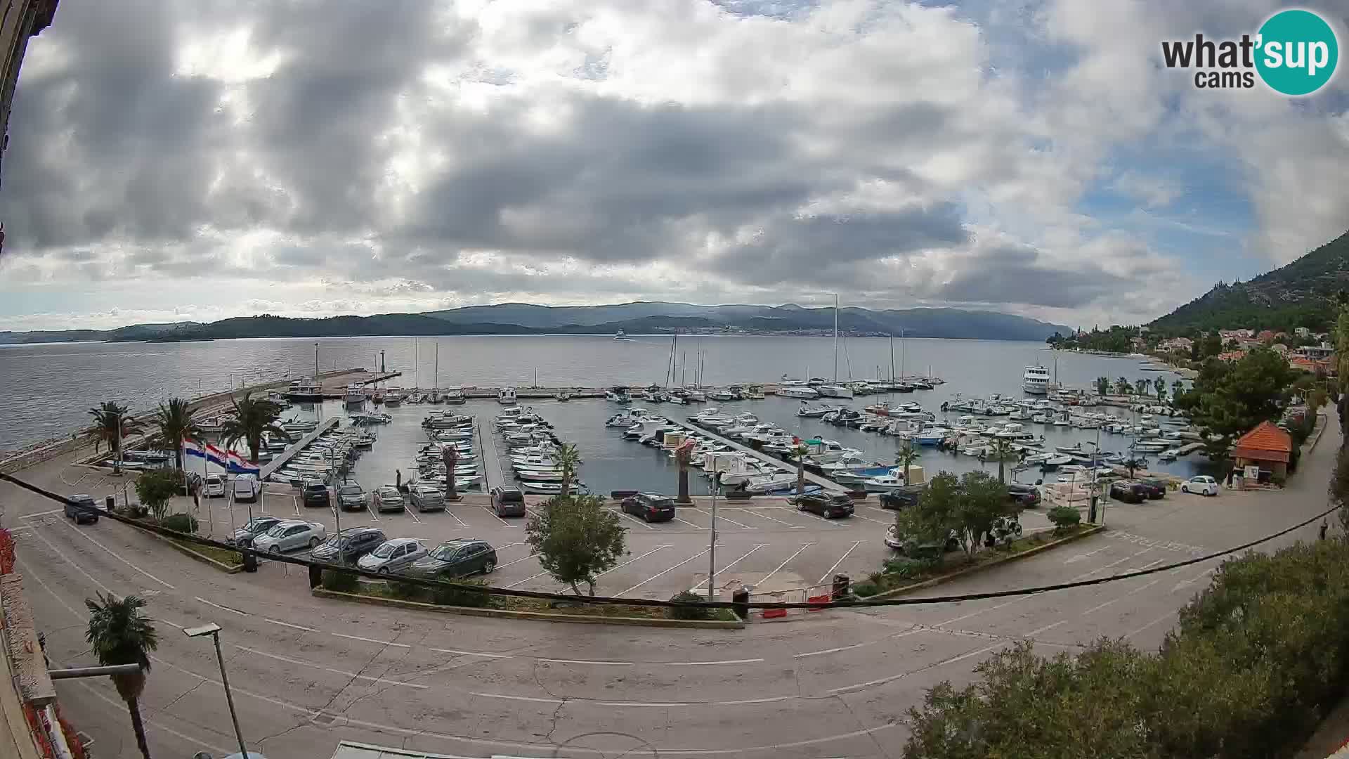 Spletna kamera Orebić Riva – Trajekt za Korčulo v živo