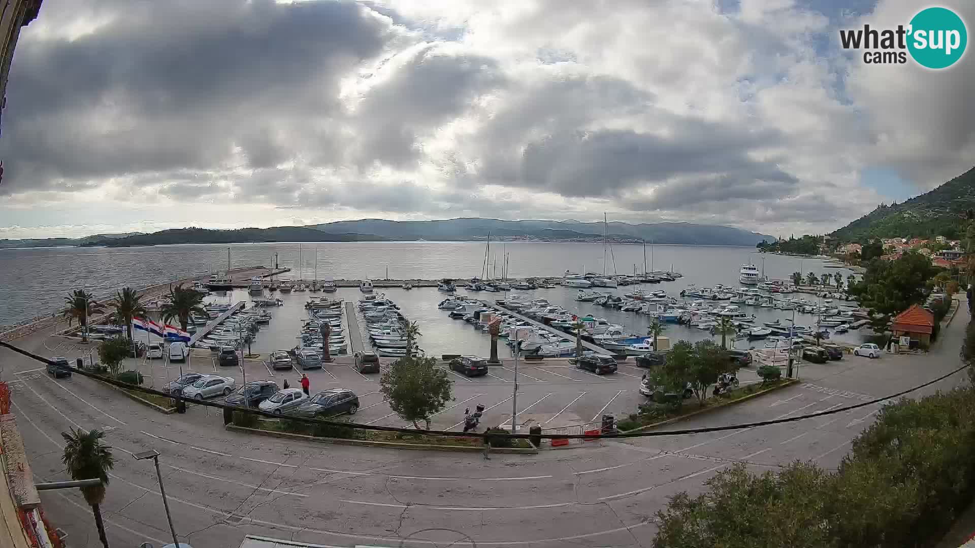 Webcam Orebić Uferpromenade – Fähre nach Korčula Live
