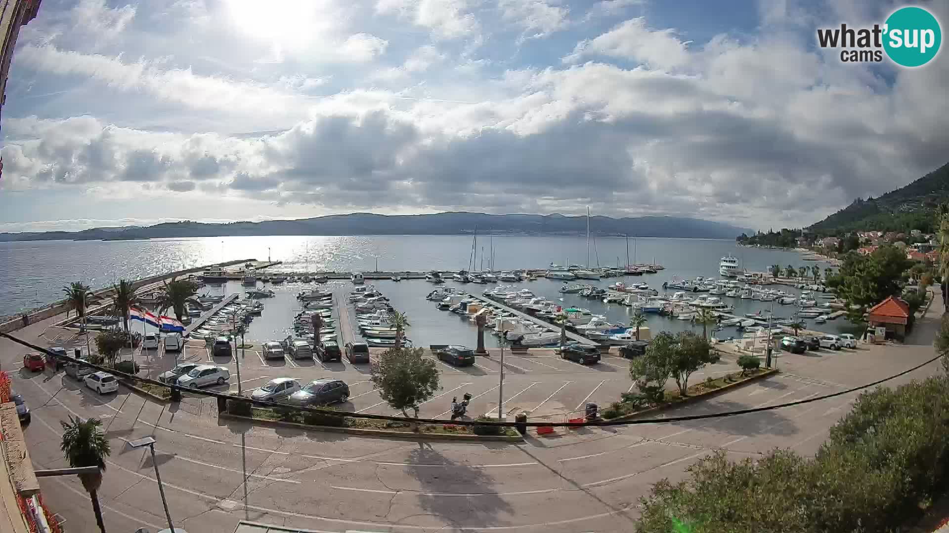 Spletna kamera Orebić Riva – Trajekt za Korčulo v živo
