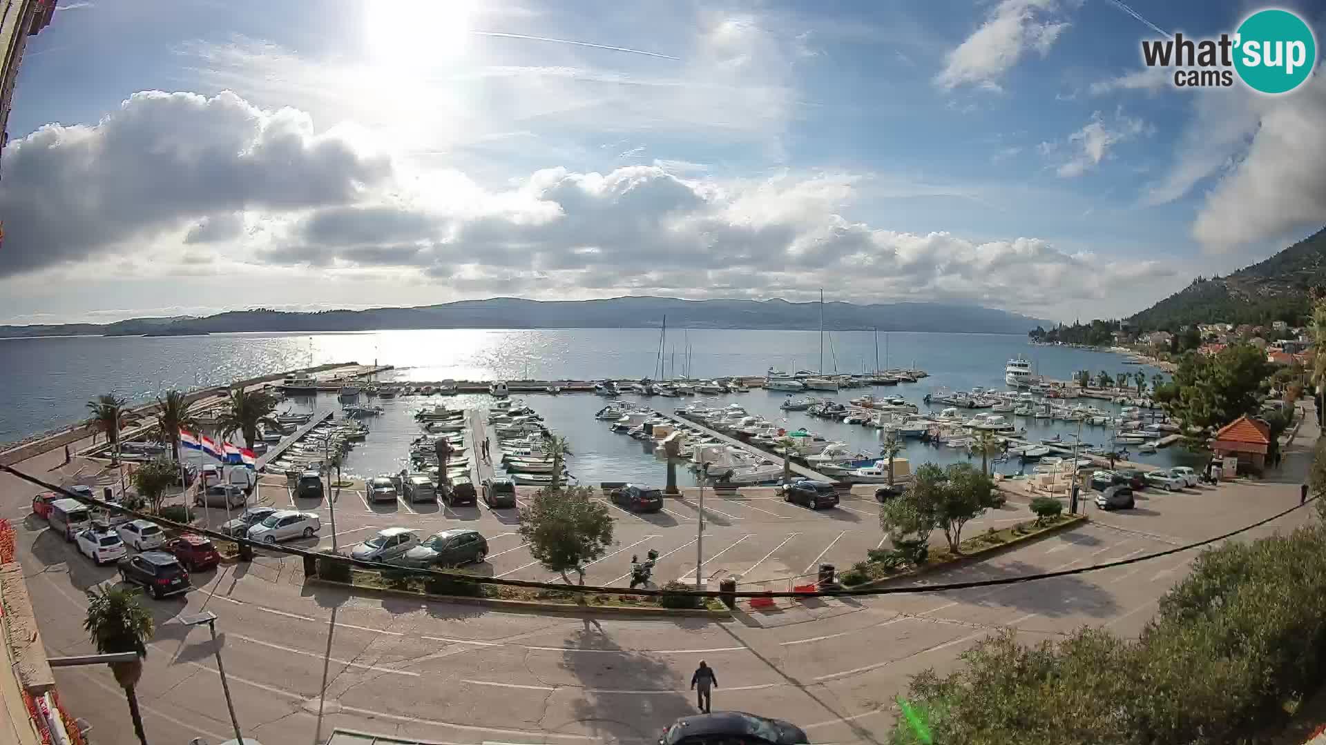 Webcam Orebić Riva – Ferry vers Korčula en direct