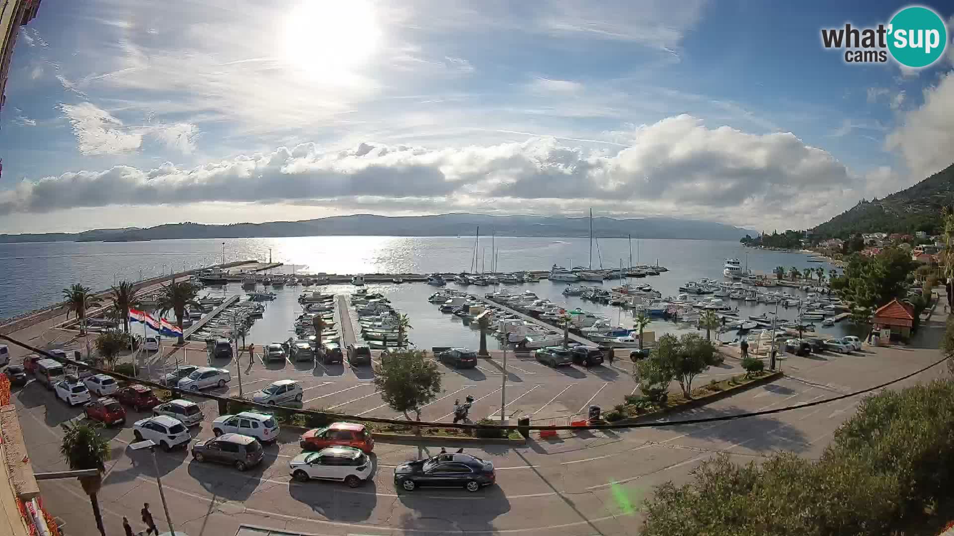 Webcam Orebić Uferpromenade – Fähre nach Korčula Live