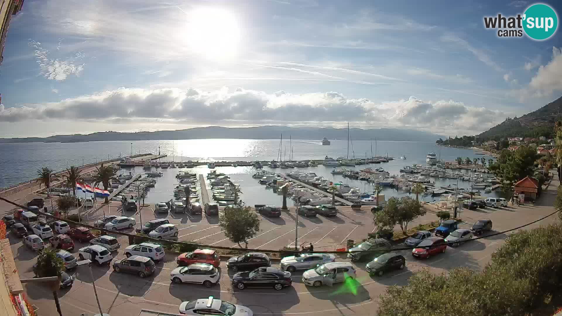 Web kamera Orebić Riva – Trajekt za Korčulu uživo
