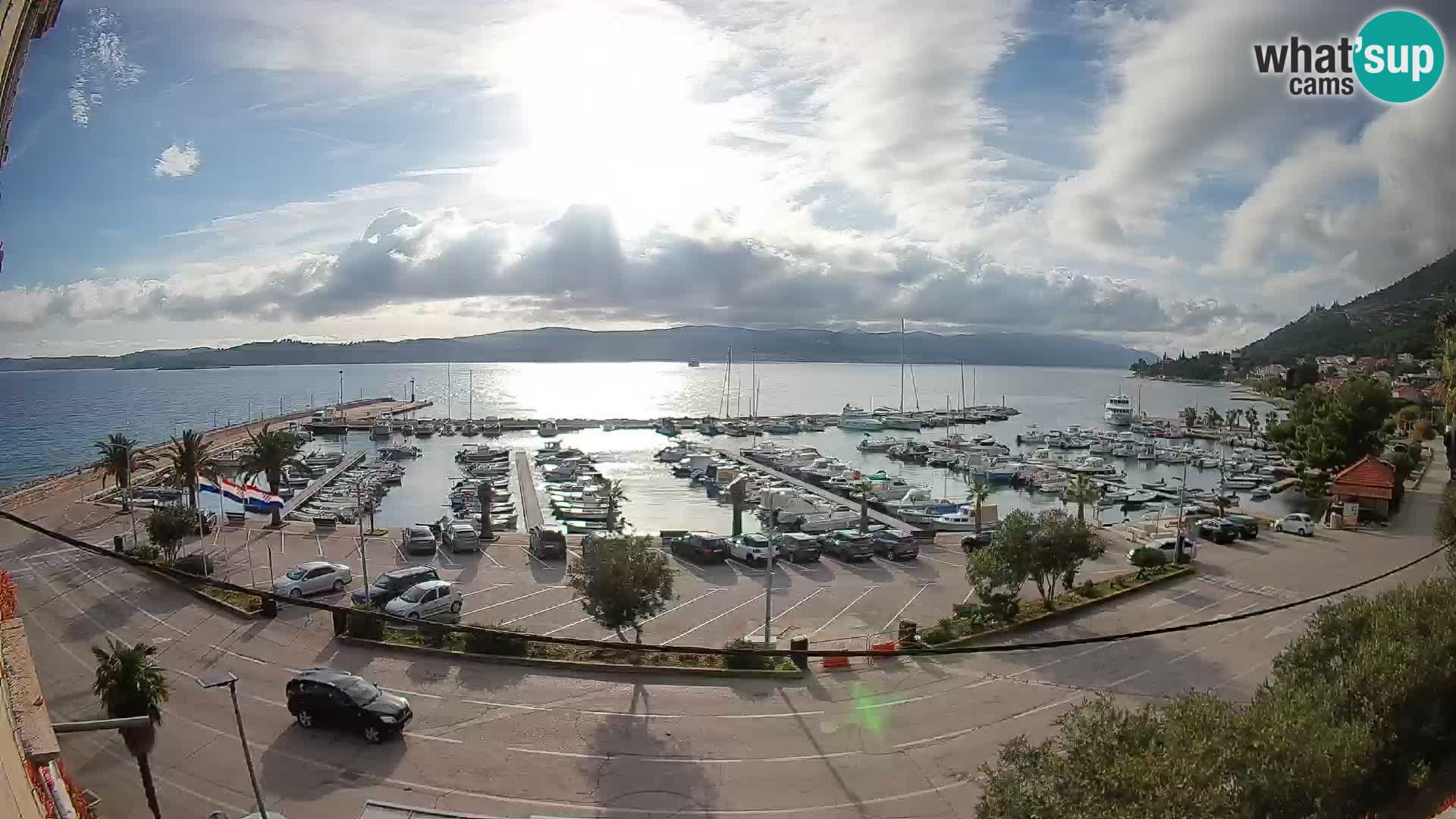 Webcam Orebić Riva – Ferry to Korčula Live