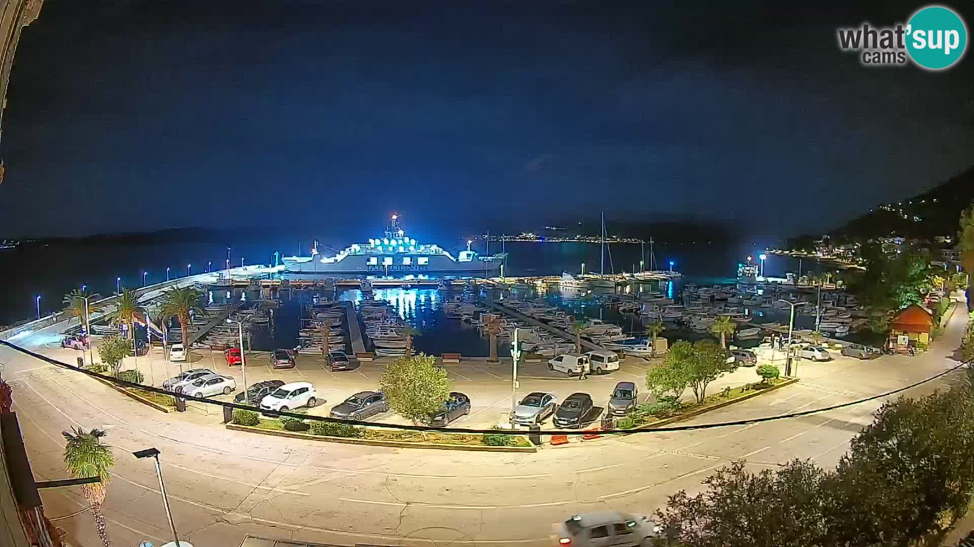 Webcam Orebić Riva – Ferry a Korčula en vivo