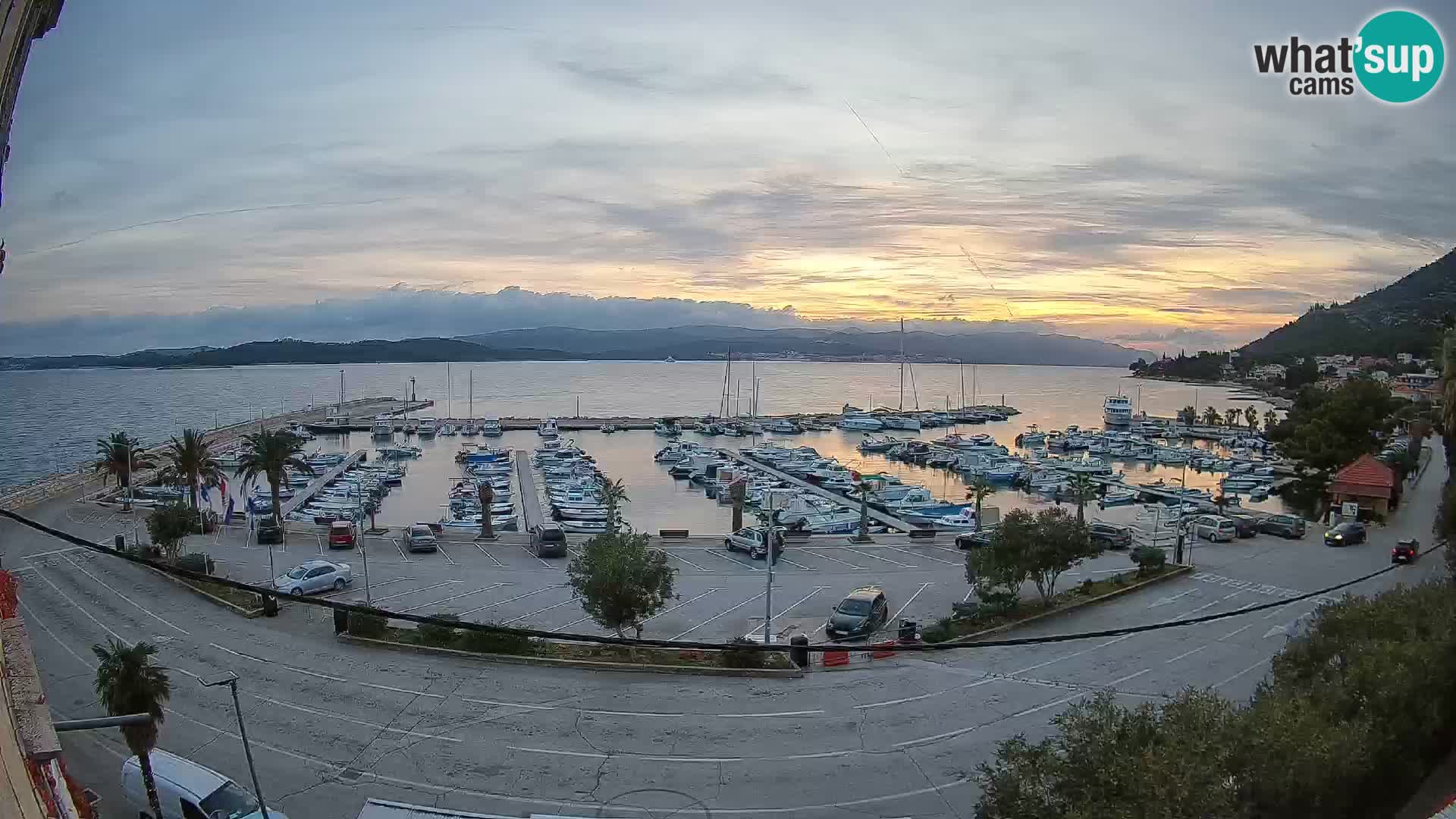 Webcam Orebić Uferpromenade – Fähre nach Korčula Live