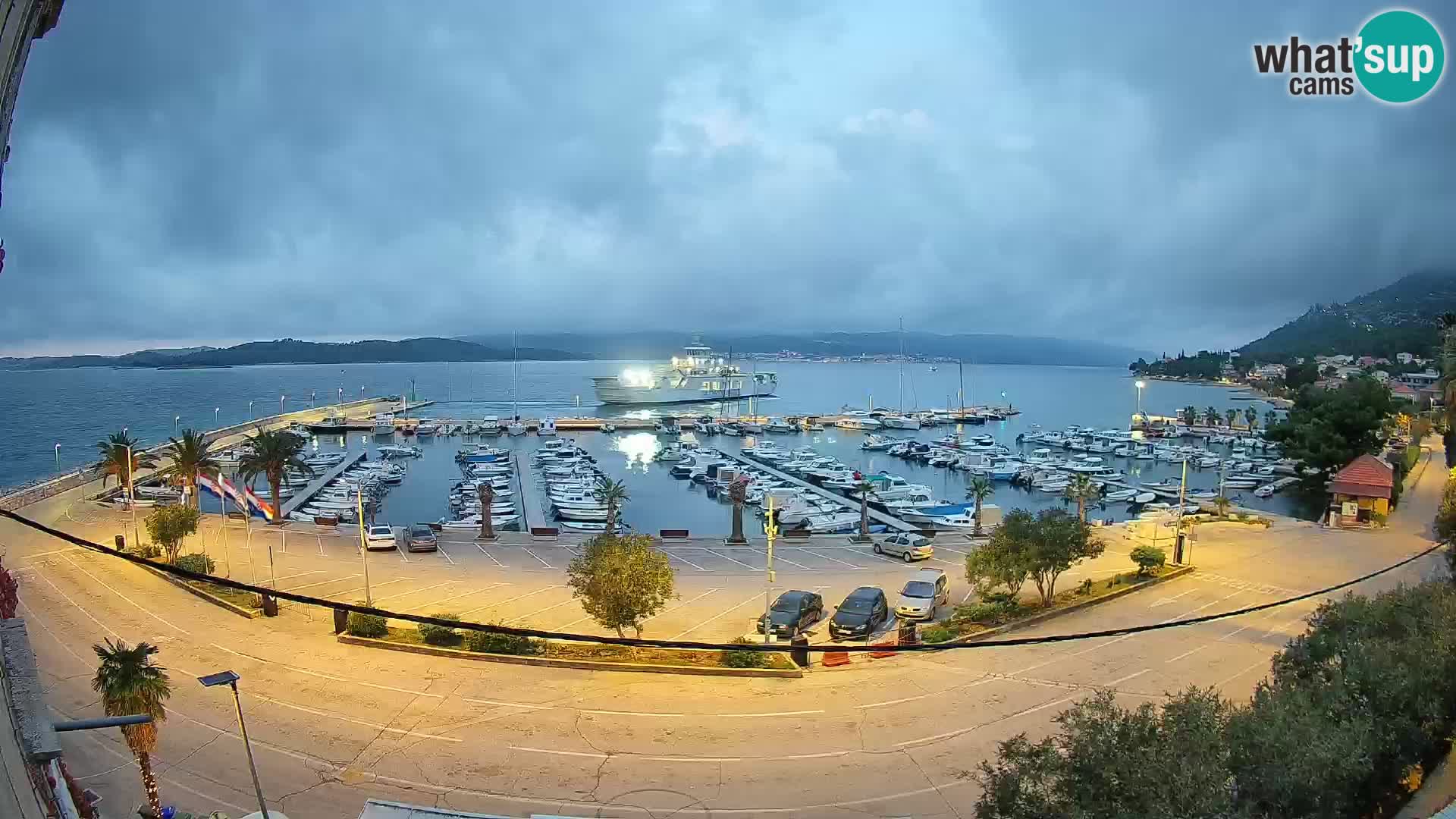 Spletna kamera Orebić Riva – Trajekt za Korčulo v živo