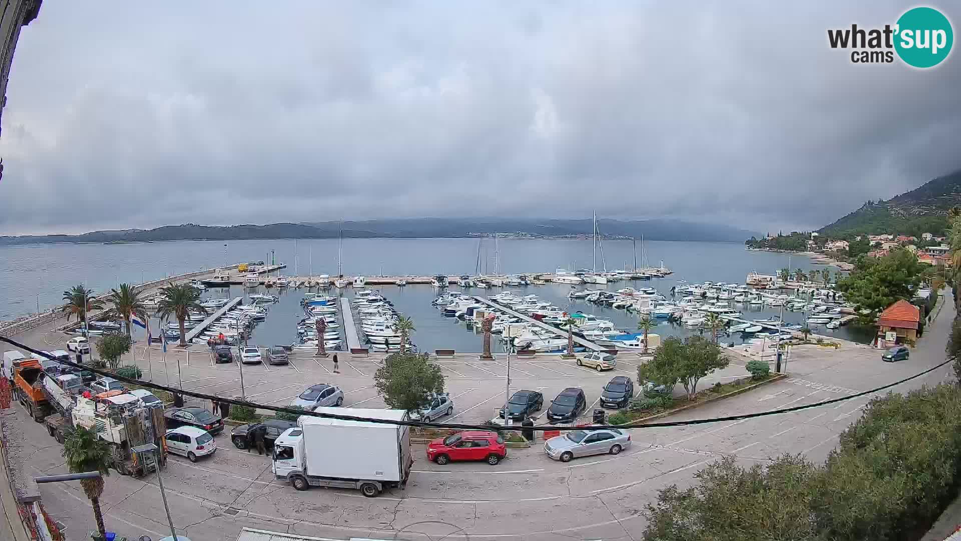 Spletna kamera Orebić Riva – Trajekt za Korčulo v živo