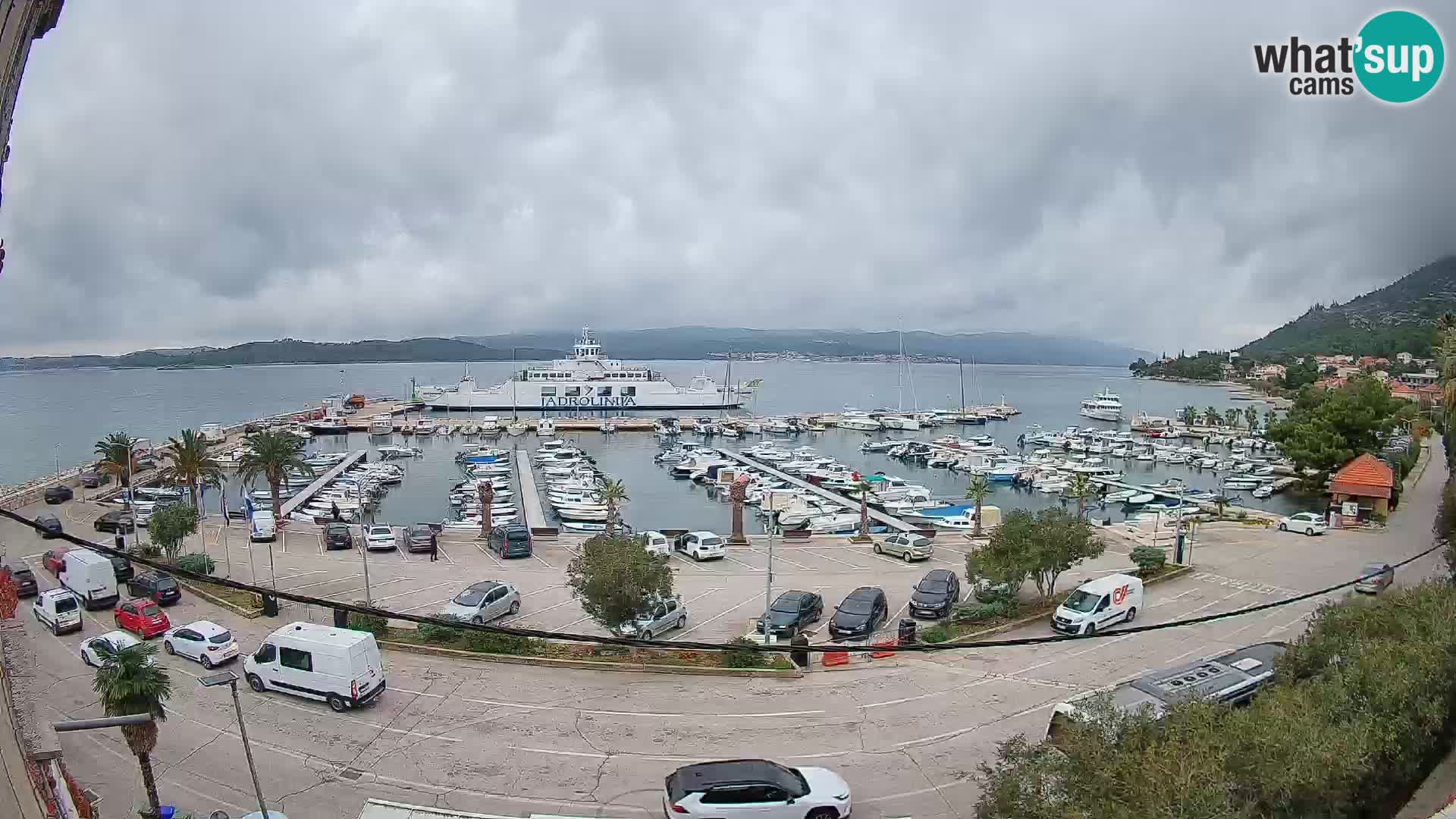 Webcam Orebić Riva – Ferry a Korčula en vivo