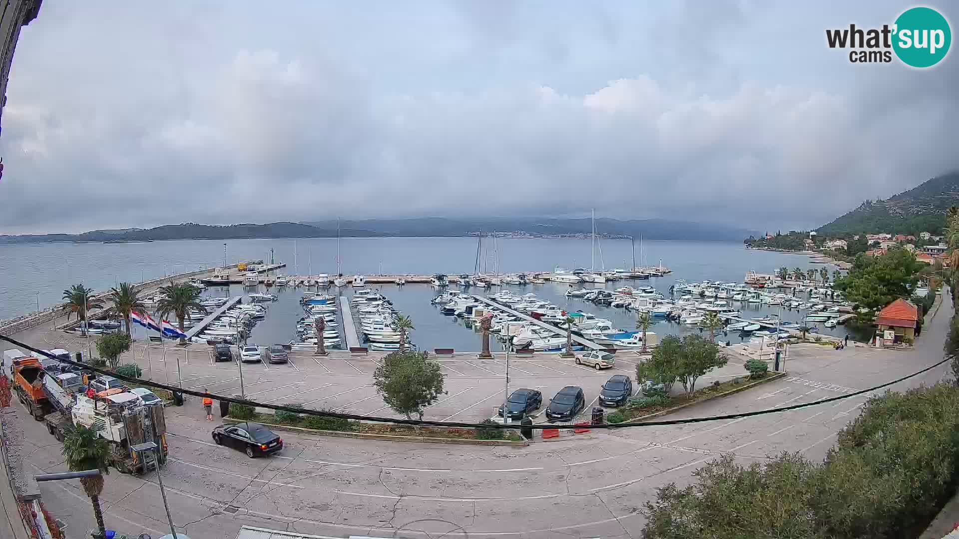 Spletna kamera Orebić Riva – Trajekt za Korčulo v živo