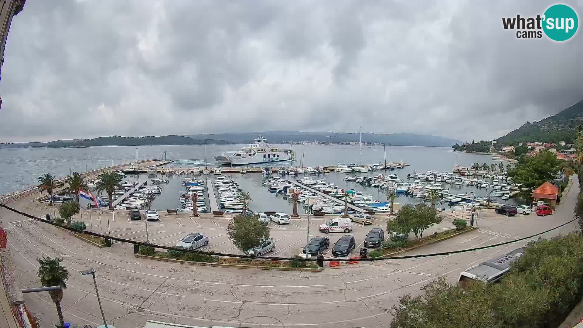 Webcam Orebić Riva – Ferry to Korčula Live