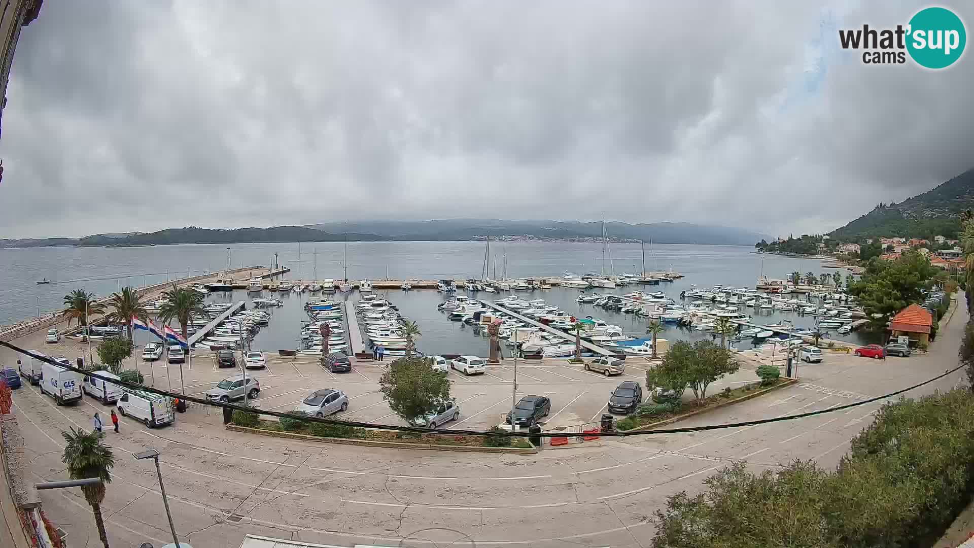 Webcam Orebić Uferpromenade – Fähre nach Korčula Live