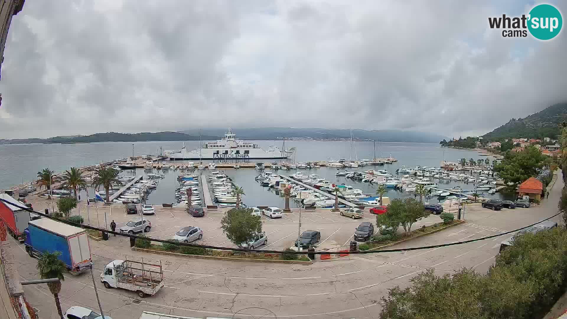 Webcam Orebić Riva – Ferry a Korčula en vivo